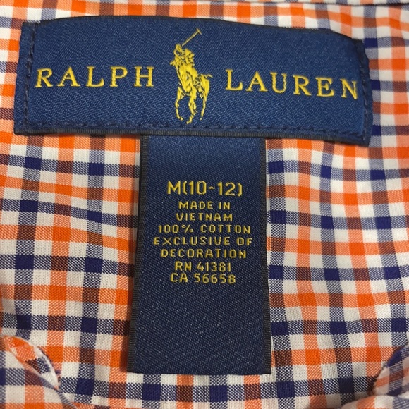 Ralph Lauren Boys Button Down Shirt Sz M (10-12) - Picture 4 of 4